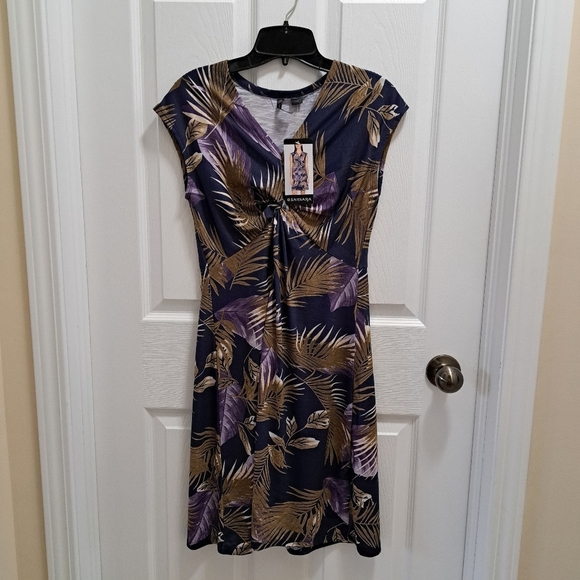 ❤️ NWT Sansara Tropical Print Dress Women's Small Twist Front Sleeveless Dress - Picture 10 of 10